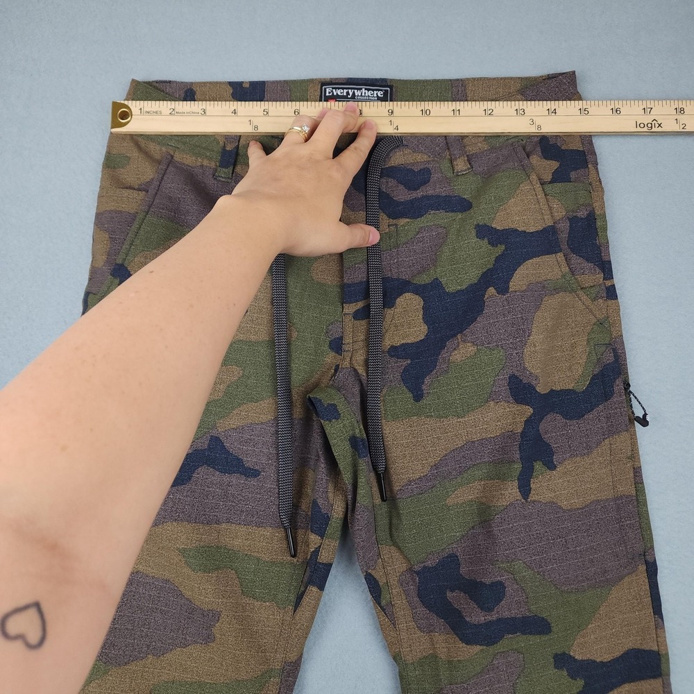 686 Everywhere Chino Pants Mens 28x30 Green Camo Slim Fit Nylon Stretch Casual - Picture 5 of 11